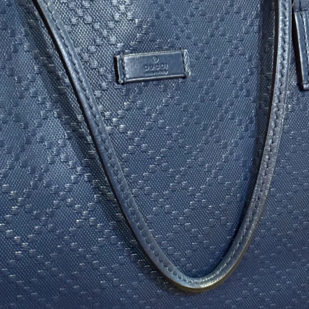 Gucci Diamante Lux Blue Leather Large Tote Bag - Picture 2 of 14
